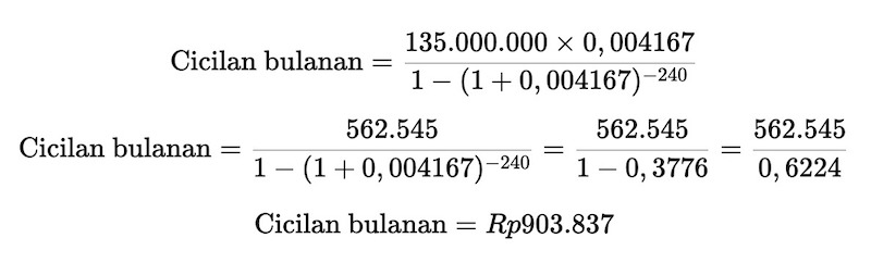 Perhitungan cicilan KPR