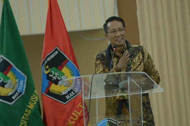 Ketua Badan Legislasi DPR RI Supratman Andi Agtas di Auditorium Al-Jibra UMI, Makassar, Sulsel.