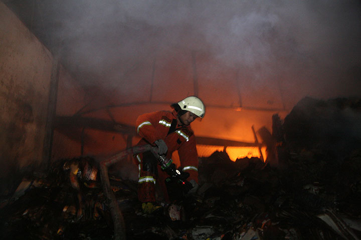 Kebakaran di Daan Mogot, Lalin Macet