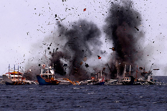 30 Kapal Ditenggelamkan Setelah Idul Fitri