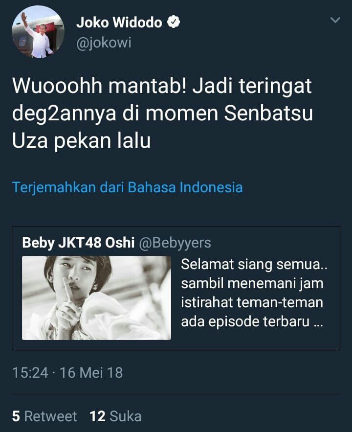 Akun Twitter Presiden Jokowi