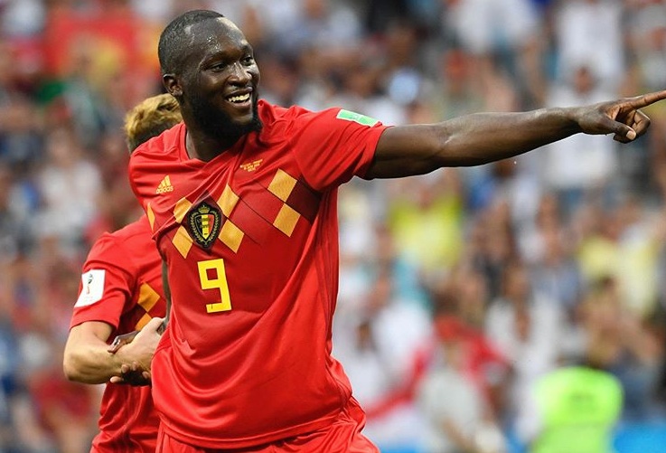 Lukaku seusai mencetak gol dalam pertandingan Belgia Vs Panama, Piala Dunia 2018.