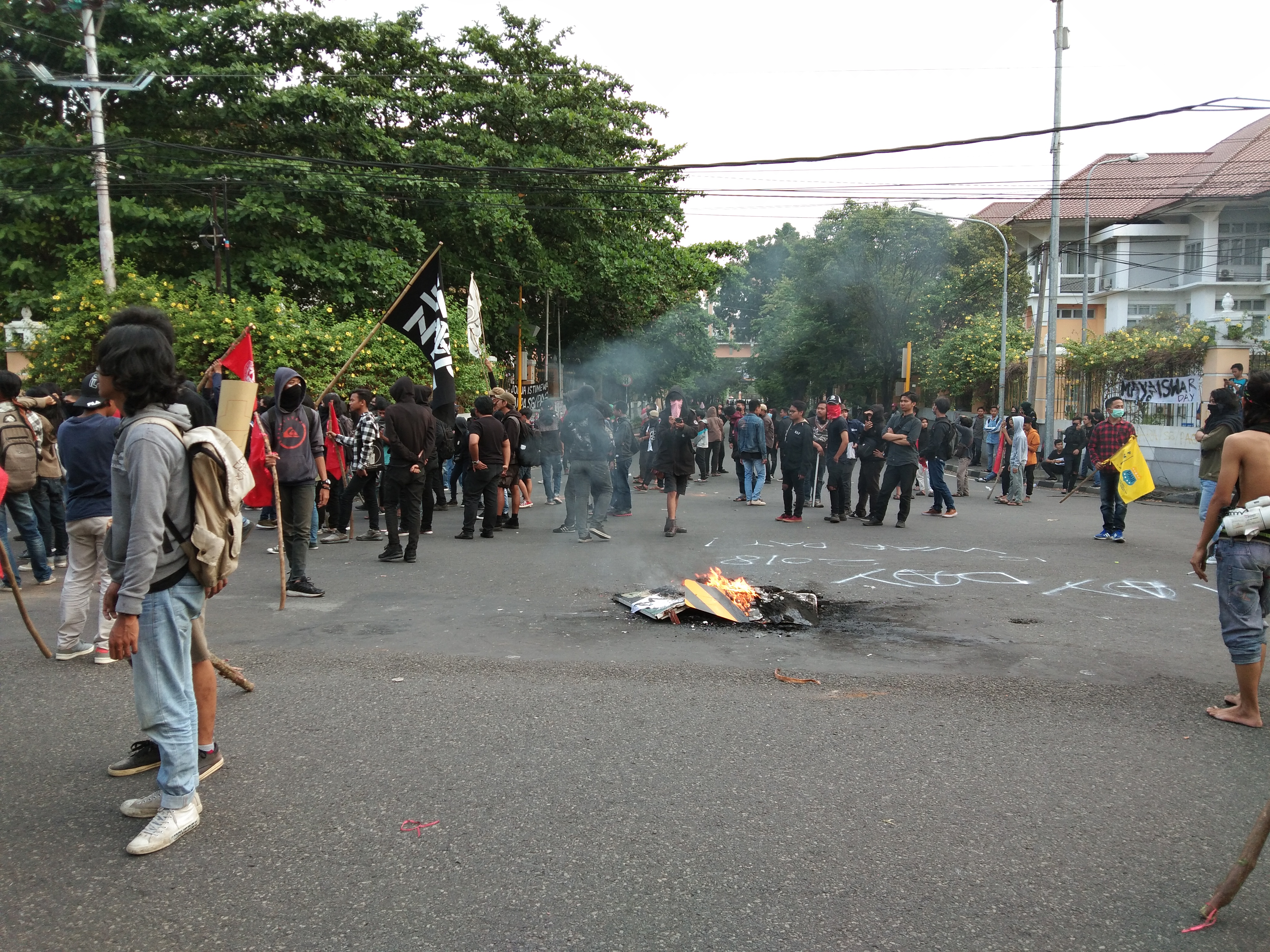 Ilustrasi: Demonstrasi pada hari buruh 1 Mei 2018 di UIN Yogyakarta