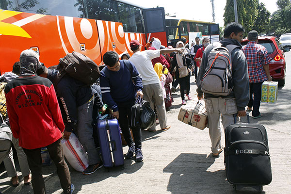 Arus Balik di Terminal Kampung Rambutan Berangsur Normal