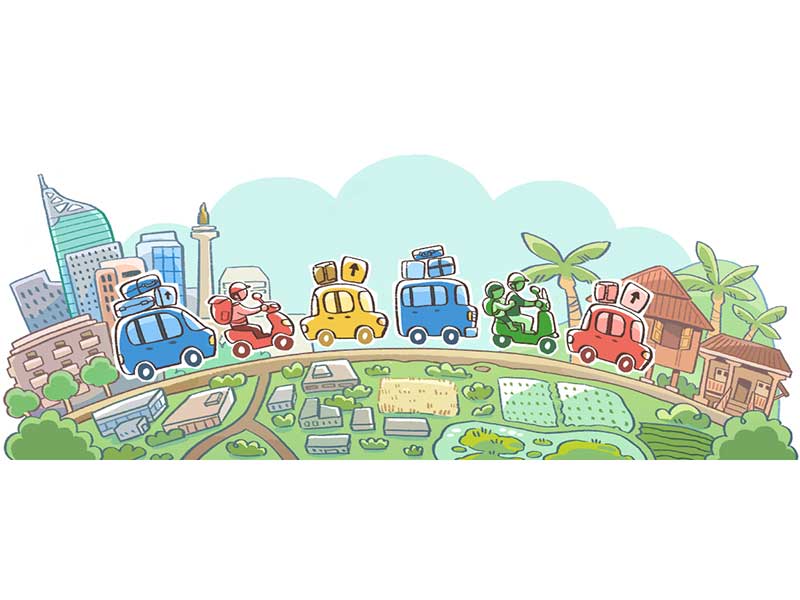 Mudik Juga Hadir di Google Doodle