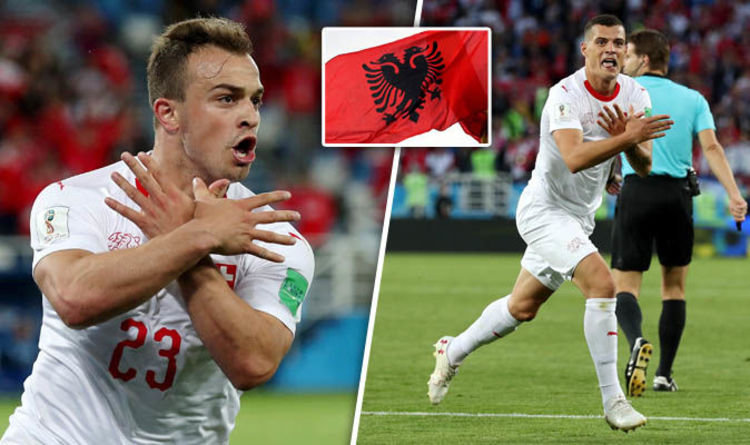 Selebrasi Xhaka dan Shaqiri Ejek Serbia