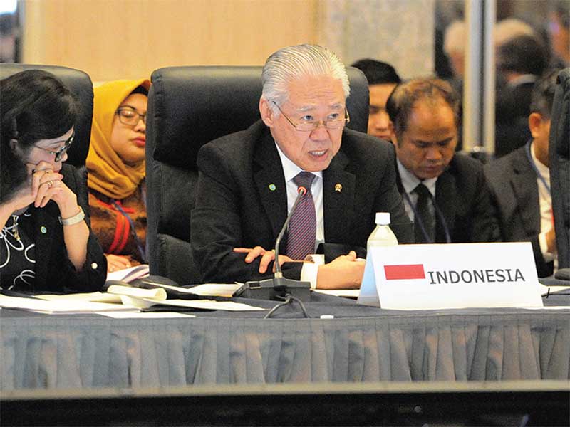 Menteri Perdagangan Enggartiasto Lukita menyampaikan pandangan dalam Regional Comprehensive Economic Partnership (RCEP) Ke-5 di Tokyo, Jepang, Minggu (1/7/2018)