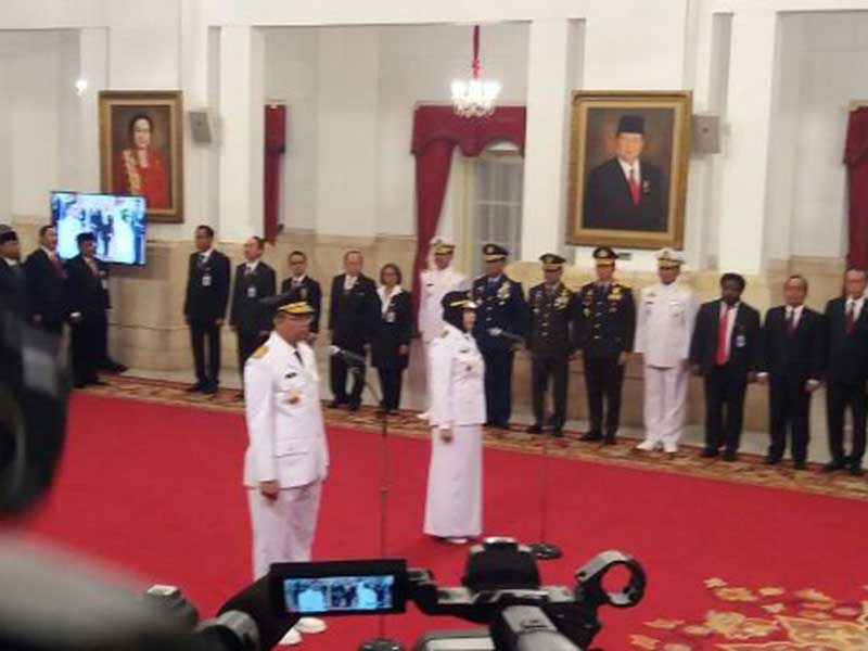 Pasangan Gubernur dan Wakil Gubernur Nusa Tenggara Barat dilantik Presiden Joko Widodo