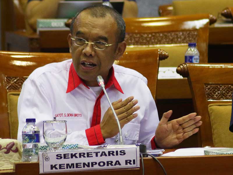 Sekretaris Menteri Pemuda dan Olahraga (Sesmenpora) Gatot S. Dewa Broto