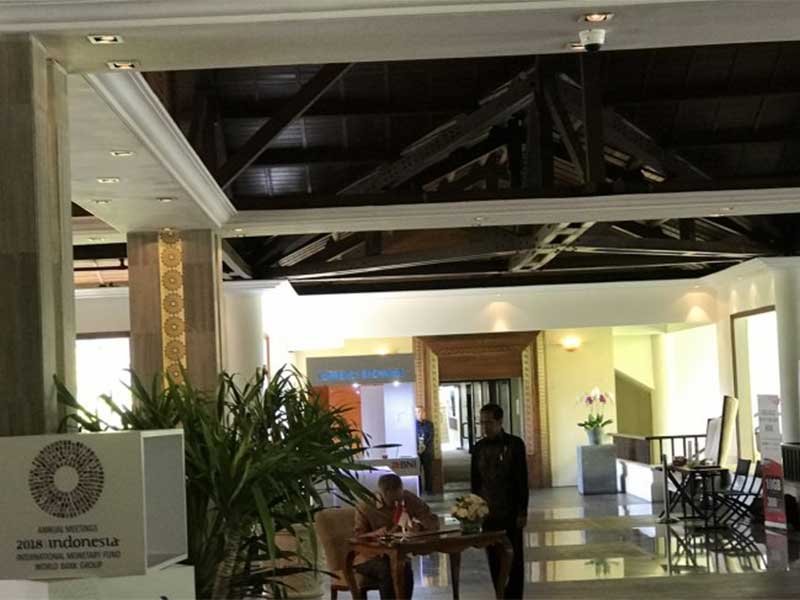 Presiden Joko Widodo (Jokowi) menggelar Annual Leaders dengan PM Lee di Laguna Hotel, Bali, Kamis. 