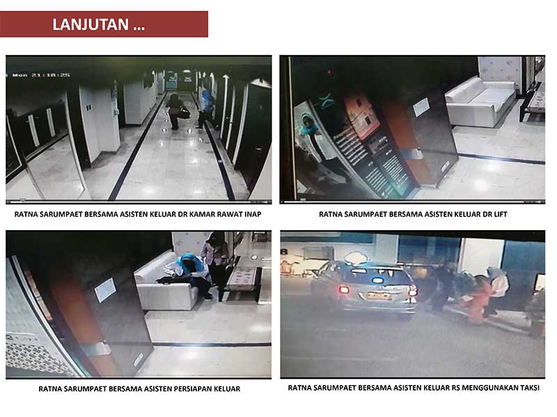 Tangkapan layar rekaman CCTV Ratna Sarumpaet saat berada di RSK Bedah Bina Estetika