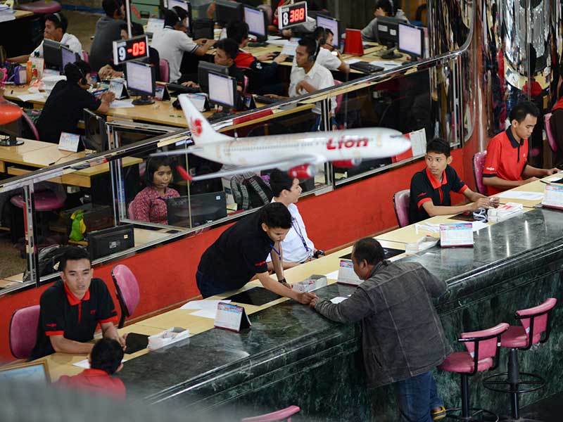 Suasana di Kantor Pusat Lion Air