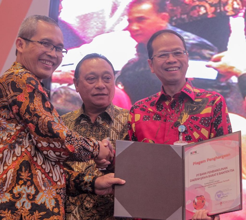 bank bjb Raih Penghargaan dari KPK di Bidang Pengendalian Gratifikasi dan LHKPN