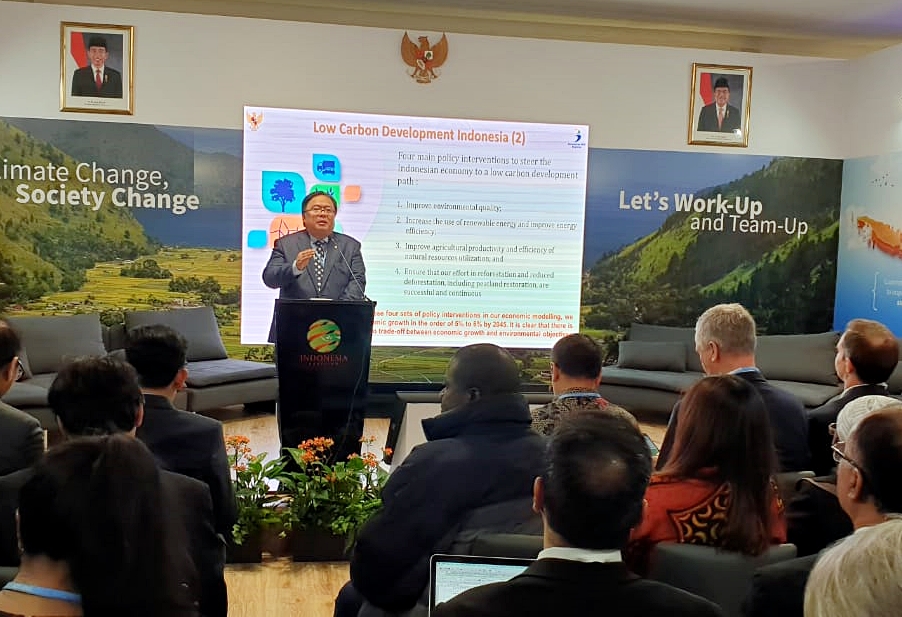 Menteri PPN/Kepala Bappenas Bambang Brodjonegoro menjadi pembicara dalam the 24th Conference of the Parties to the United Nations Framework Convention on Climate Change atau COP24 yang berlangsung di Katowice, Polandia, Senin (10/12).