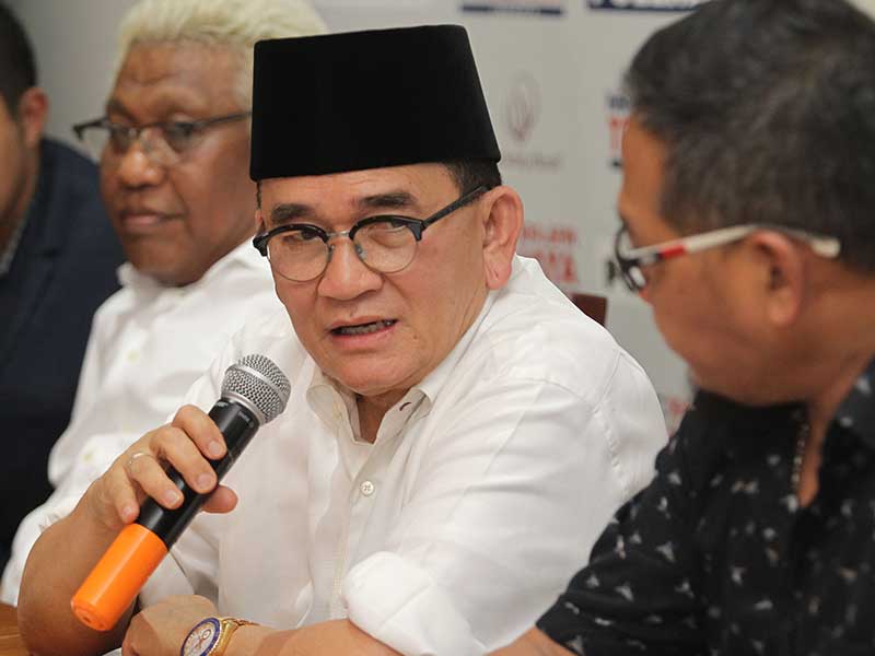 ANGGOTA Bidang Hukum Tim Kampanye Nasional (TKN) Ruhut Sitompul 