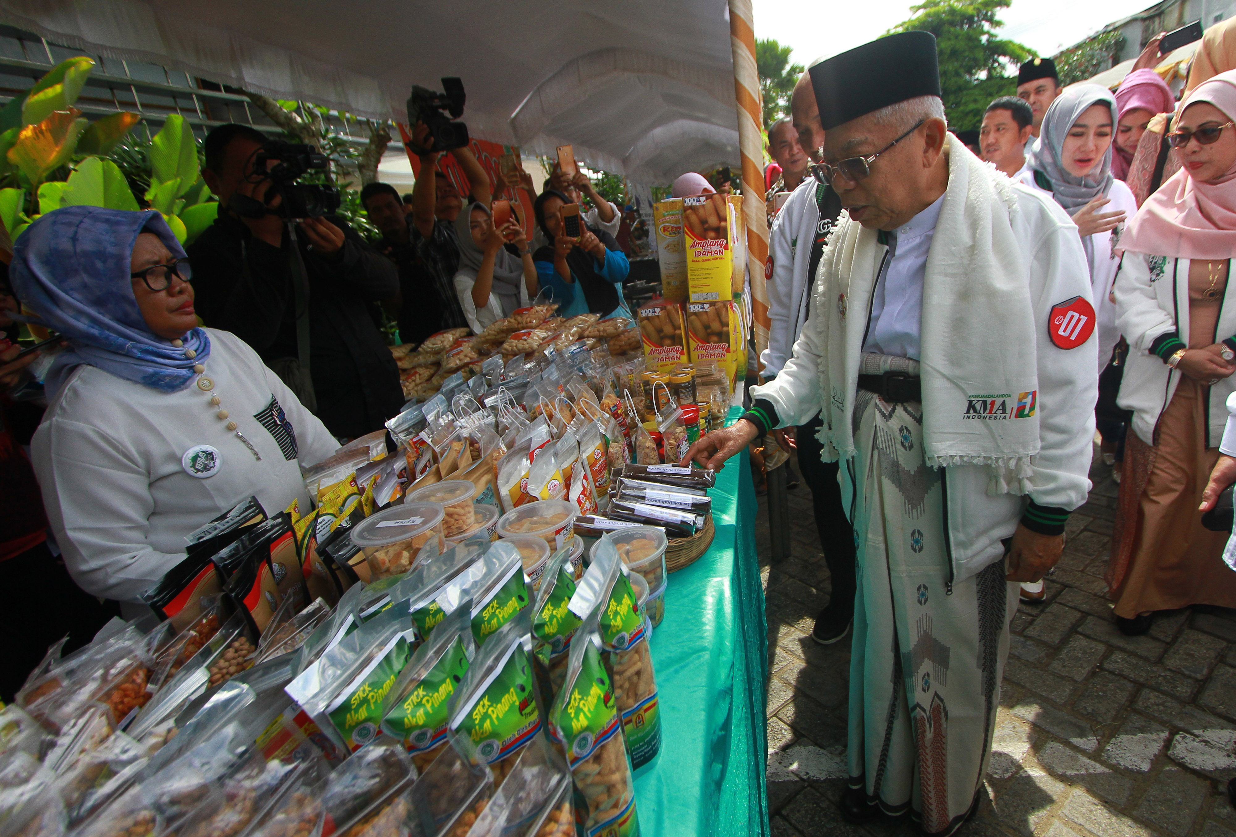 Ma'ruf Amin saat berada di Banjarmasin, Kalsel