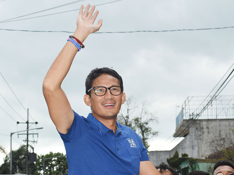 Calon Wakil Presiden (Cawapres) nomor urut 02 Sandiaga Uno 