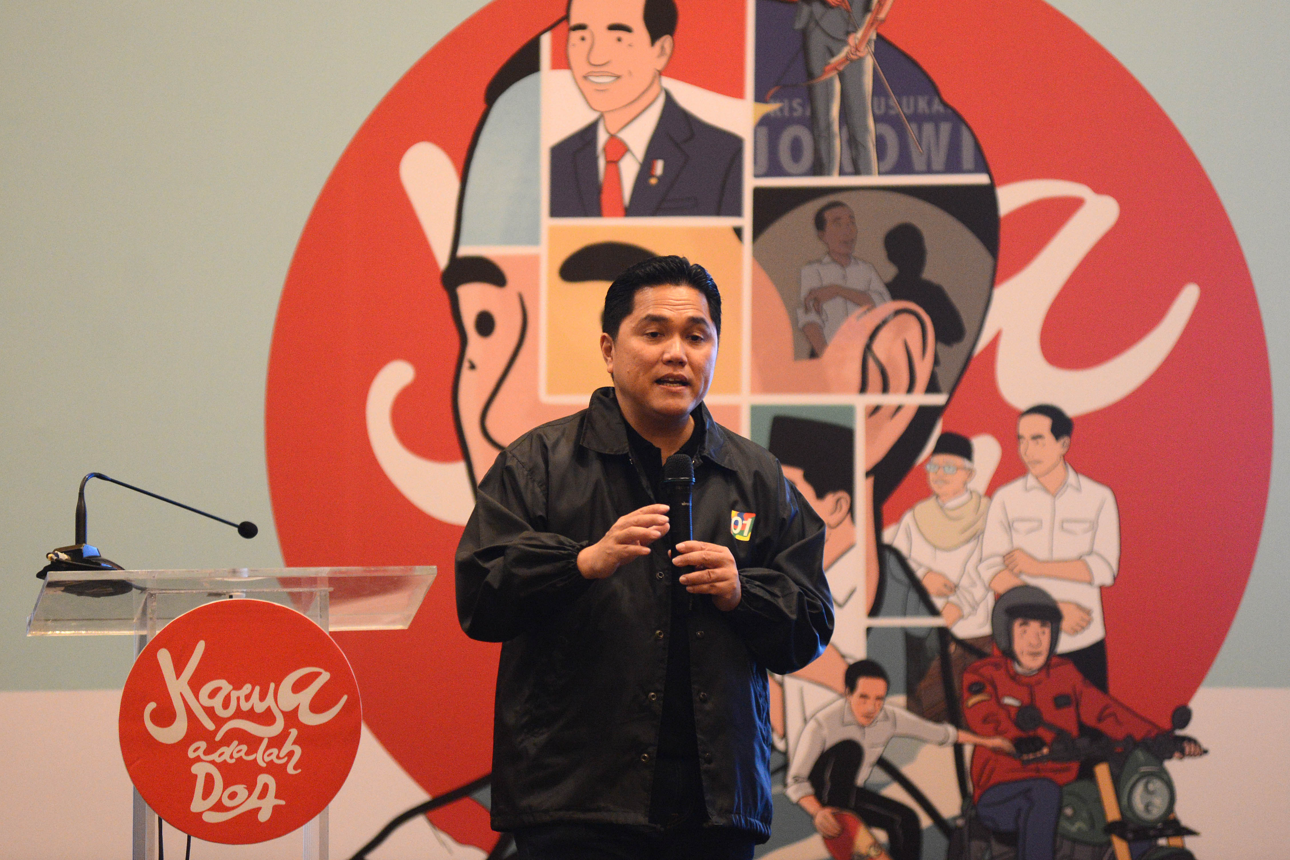 Ketua tim Kampanye Nasional Joko Widodo-Ma'ruf Amin, Erick Thohir