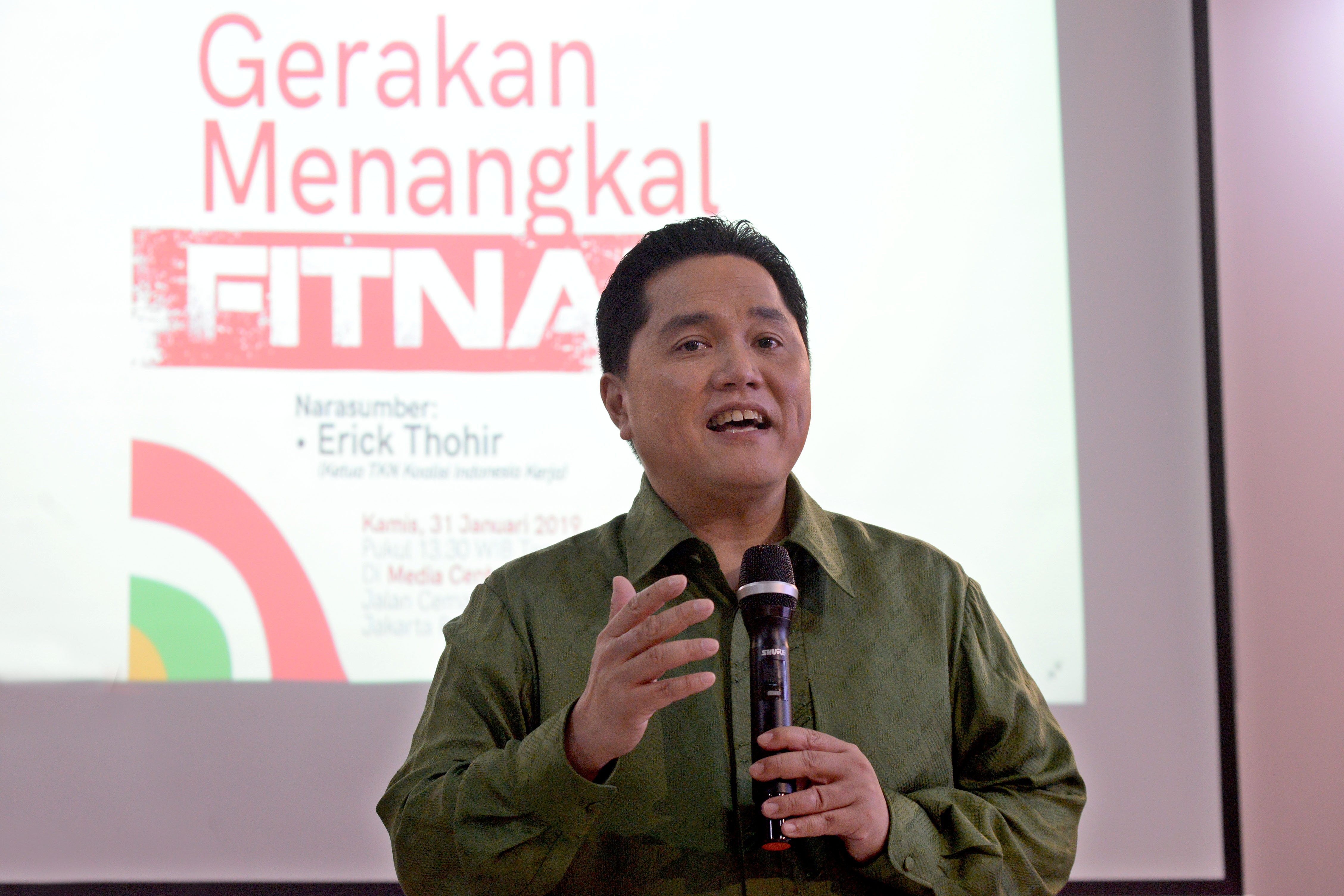 Ketua TKN Erick Thohir 