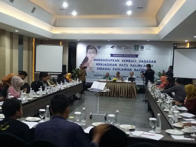 Seminar Regional Menghidupkan Kembali Gagasan Menjadikan Ratu Kalinyamat Sebagai Pahlawan Nasional digelar di Hotel Aston Inn Semarang Selas
