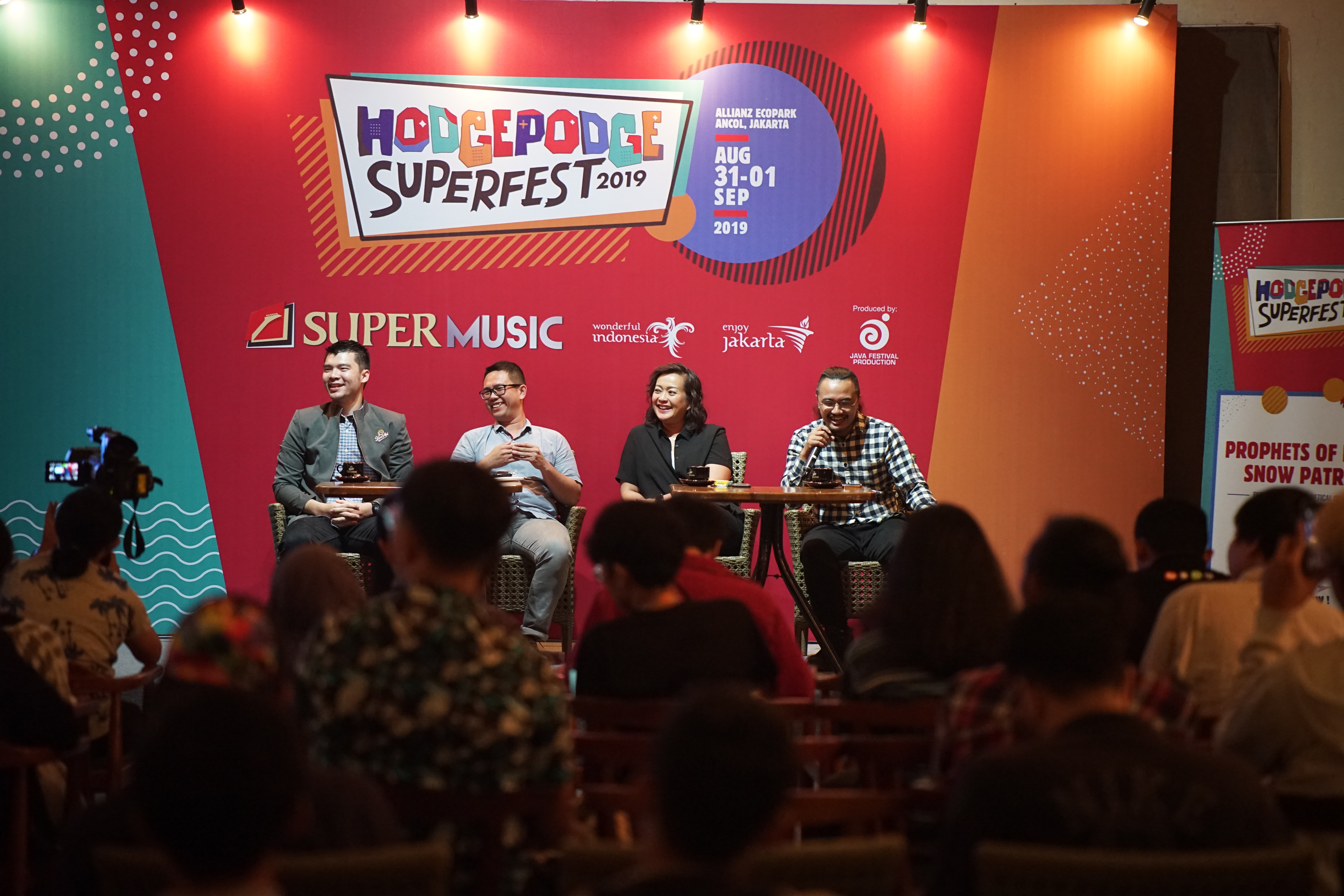 Konferensi pers persiapan Hodgepodge Superfest 2019. 