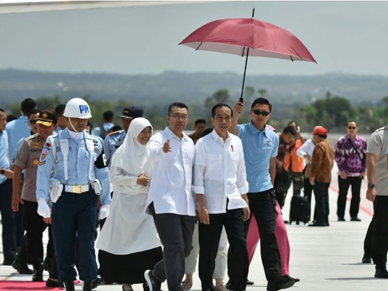 Jokowi Tinjau Progres Rehabilitasi Gempa Lombok