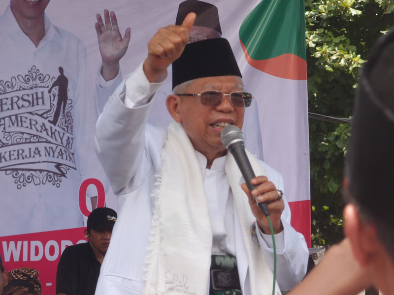 Calon Wakil Presiden nomor urut 01 K.H. Ma'ruf Amin.