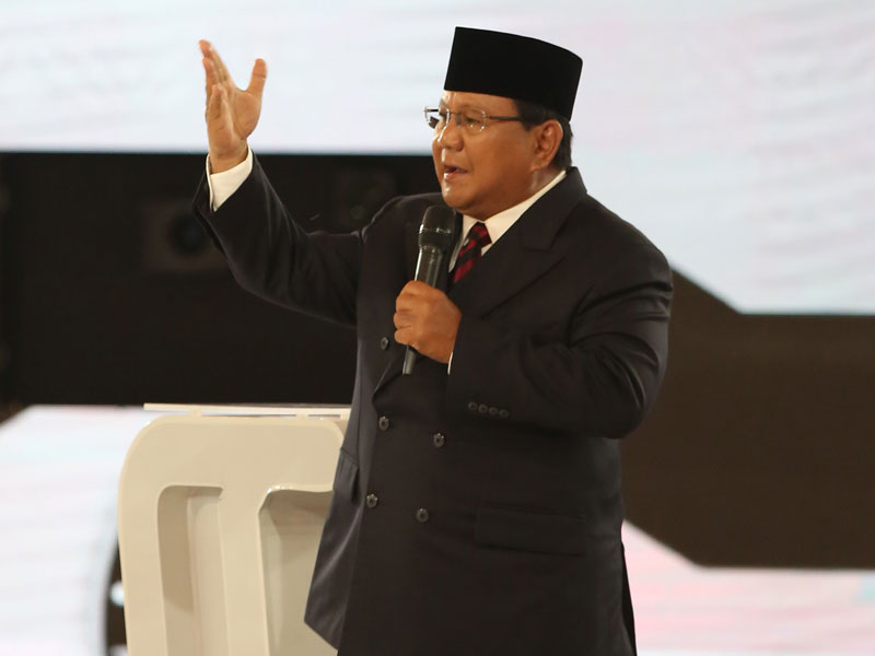 Capres nomor urut 02 Prabowo Subianto. 