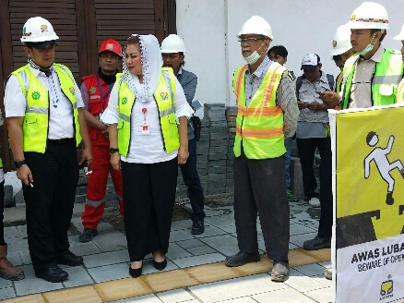 Wakil Wali Kota Semarang meninjau progres revitalisasi kawasan Kota Lama Semarang