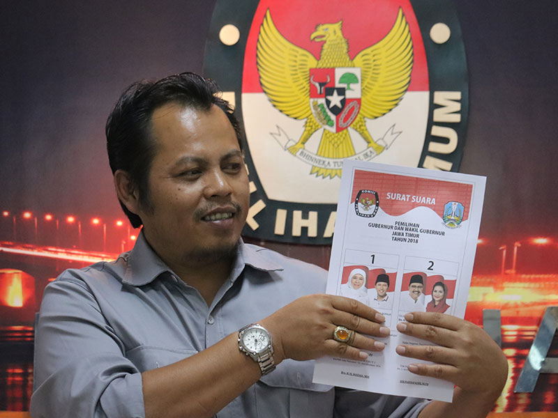 Kepala Divisi Perencanaan dan Data Komisi Pemilihan Umum (KPU) Jawa Timur Choirul Anam