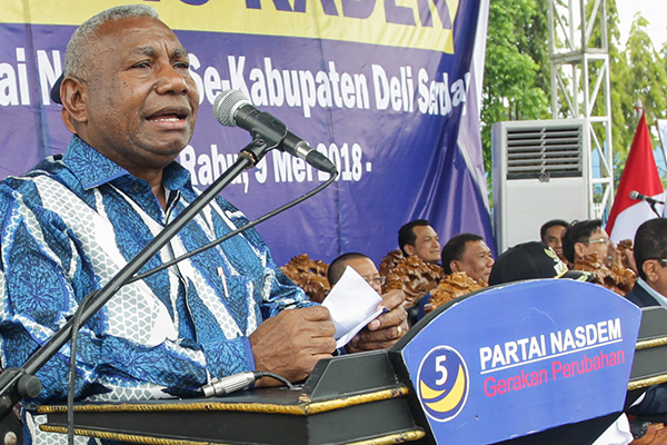 Ketua DPW Nasdem Papua Barat, Dominggus Mandacan