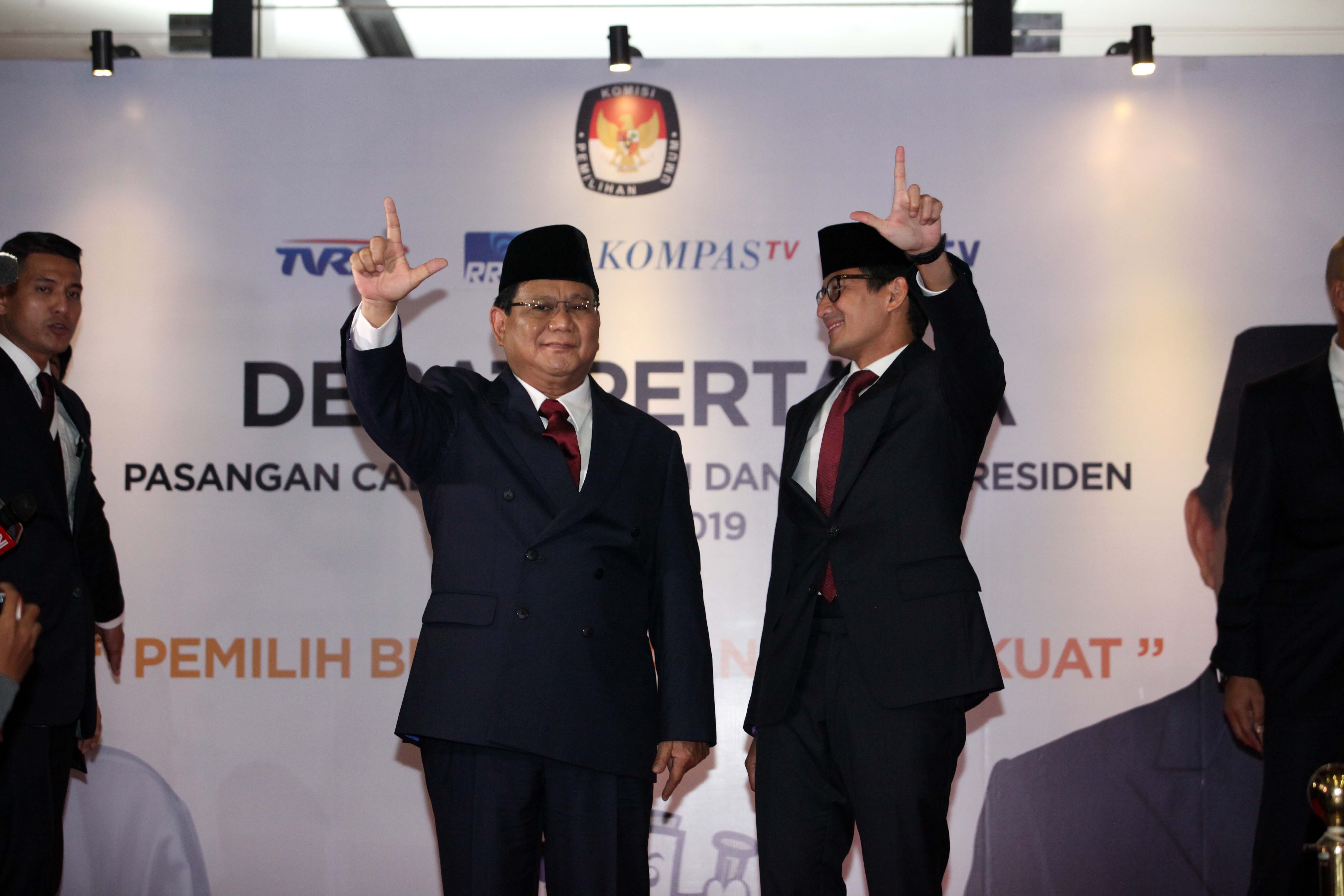 Capres Prabowo Subianto dan Cawapres Sandiaga Uno.