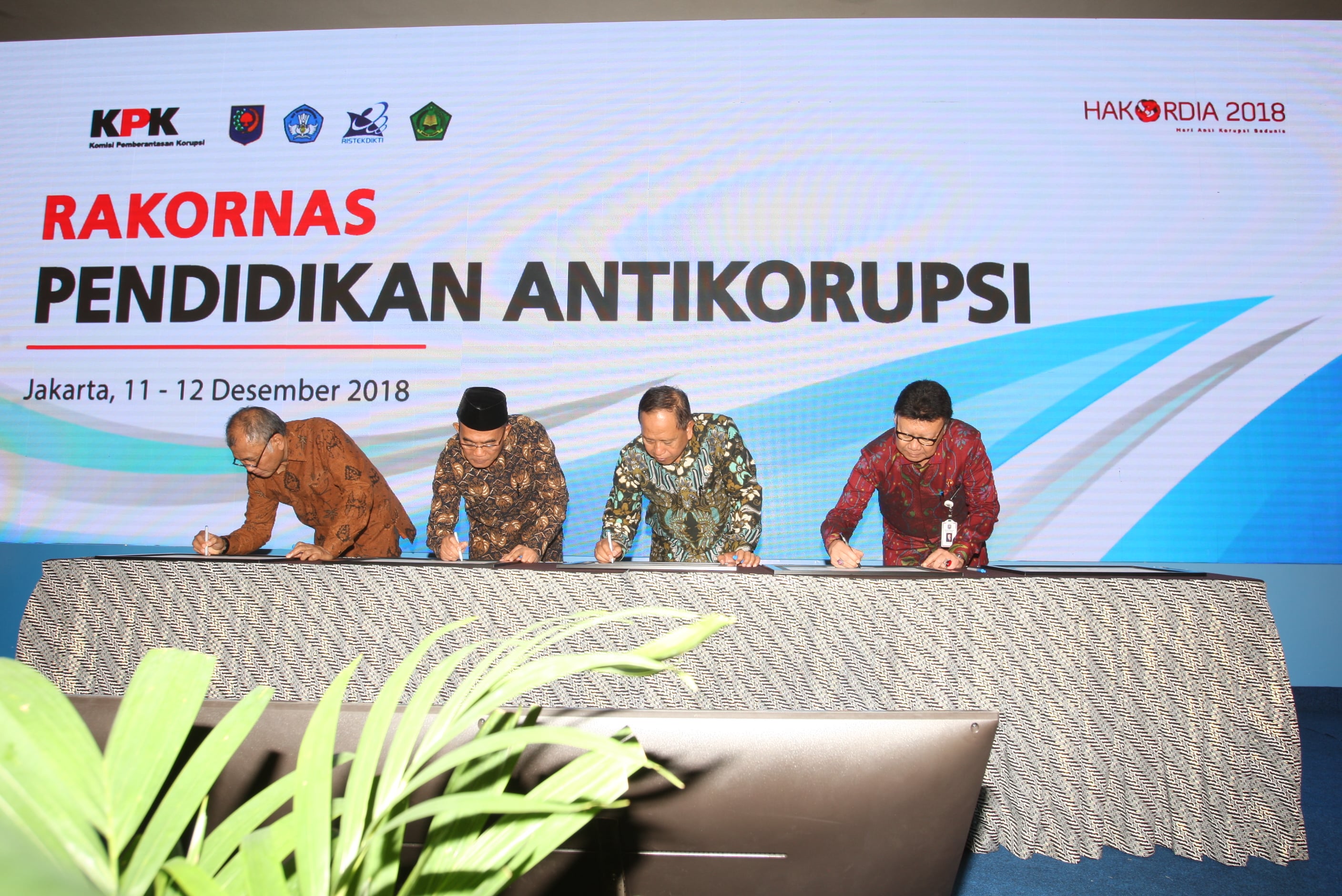 Ketua KPK Agus Raharjo dan sejumlah Menteri Kabinet Indonesia Kerja mempersiapkan pendidikan karakter antikorupsi