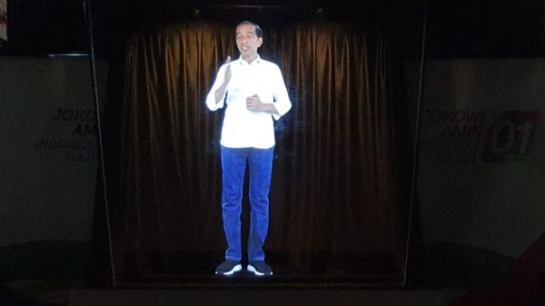 Hologram Calon Presiden nomor urut 01, Joko Widodo