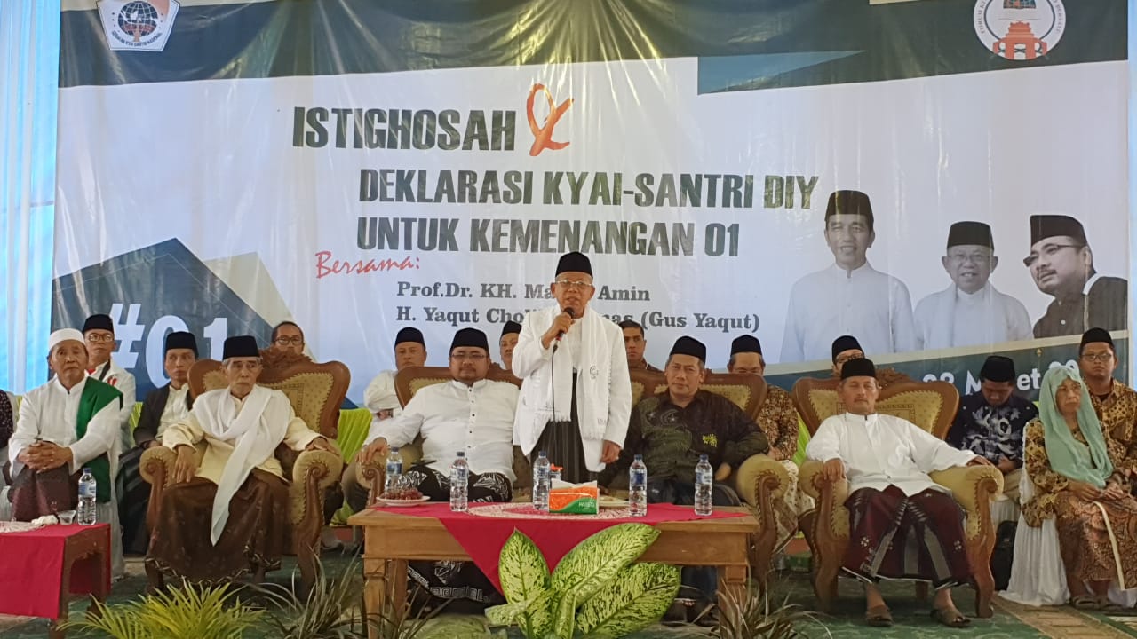 KH Ma'ruf Amin berkampanye di Di Yogyakarta.