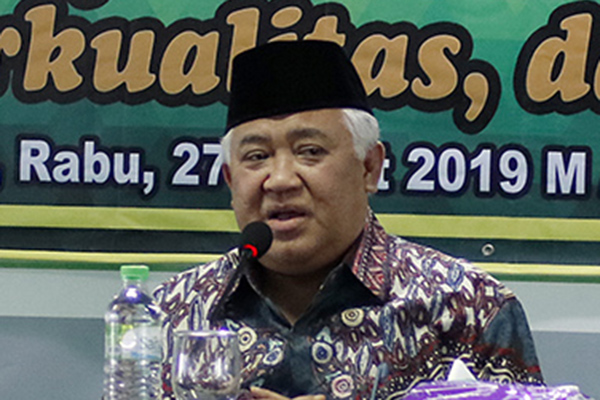 Ketua Umum Dewan Pertimbangan Majelis Ulama Indonesia Din Syamsudin 