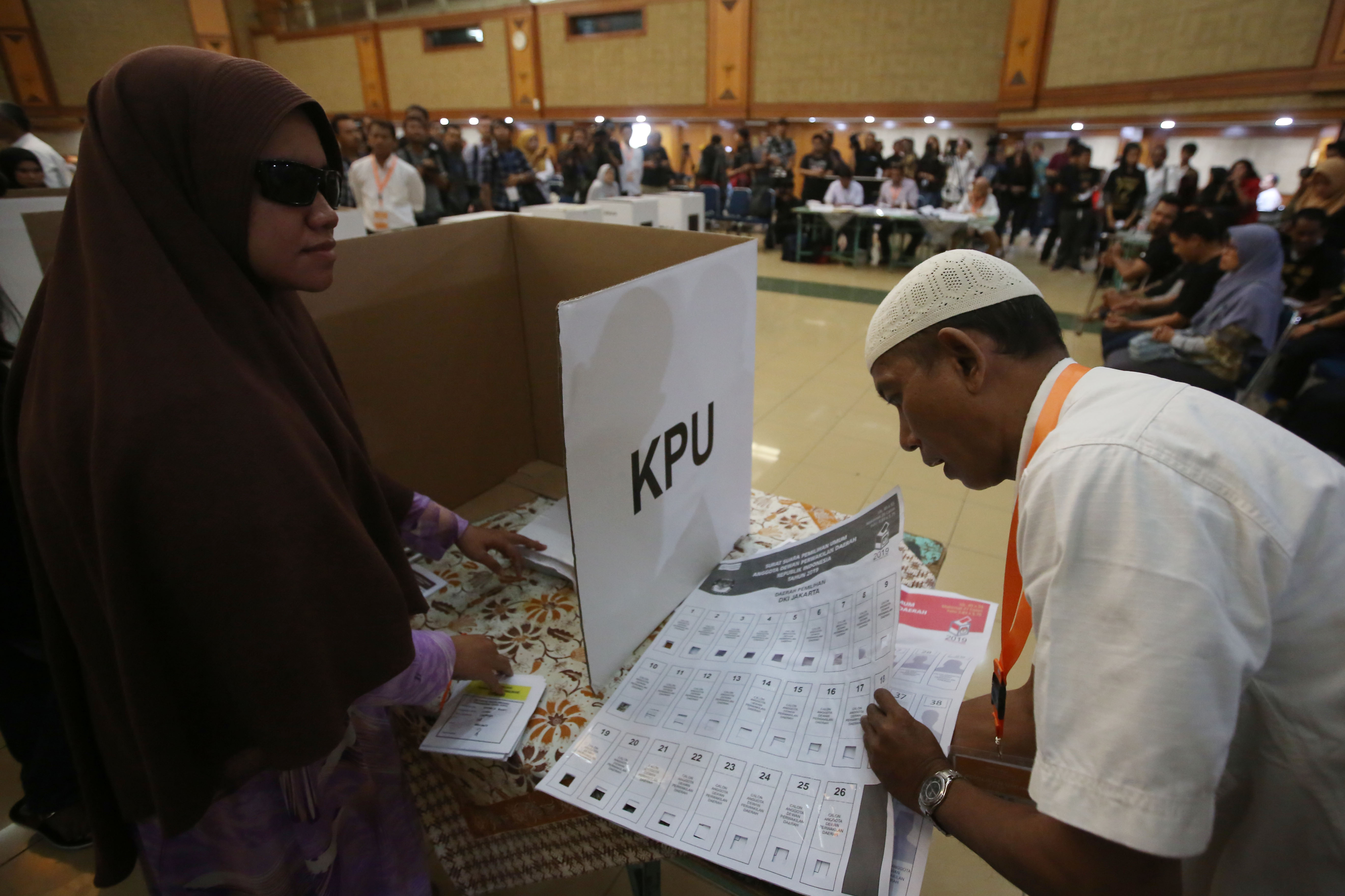 Kegiatan sosialisasi pendidikan pemilih dan simulasi pemilu 2019 di Jakarta, pada Februari 2019.