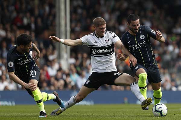 Fulham vs Manchester City dalam lanjutan Liga Primer Inggris, Sabtu (30/3).