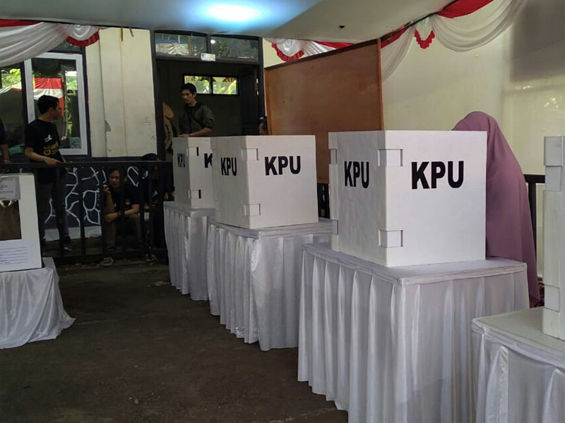 Simulasi Pungut Hitung Suara di Kota Sukabumi.