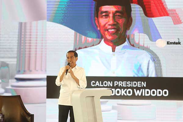 Capres petahana Joko Widodo di Debat Pilpres 2019