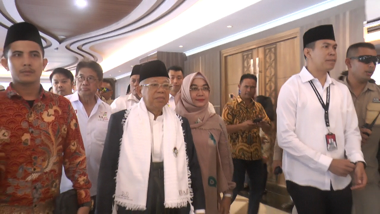 Calon Wakil Presiden nomor urut 01 KH Ma'ruf Amin safari politik ke Sumatra Selatan, Jumat (29/3).
