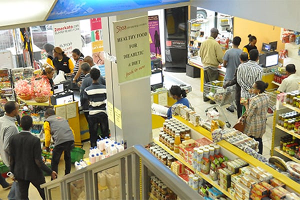 Pasar swalayan di Ethiopia