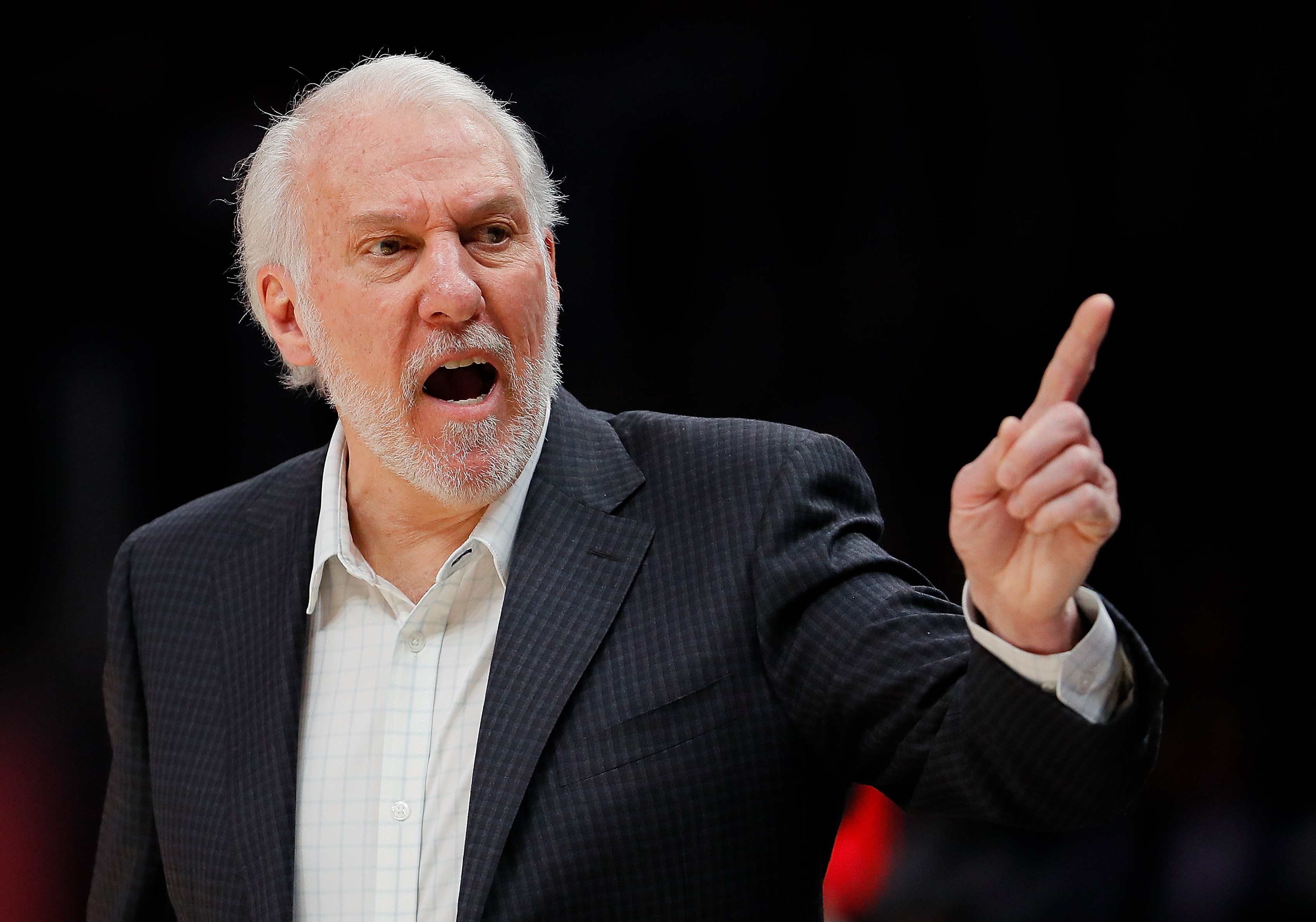 Pelatih San Antonio Spurs Greg Popovich