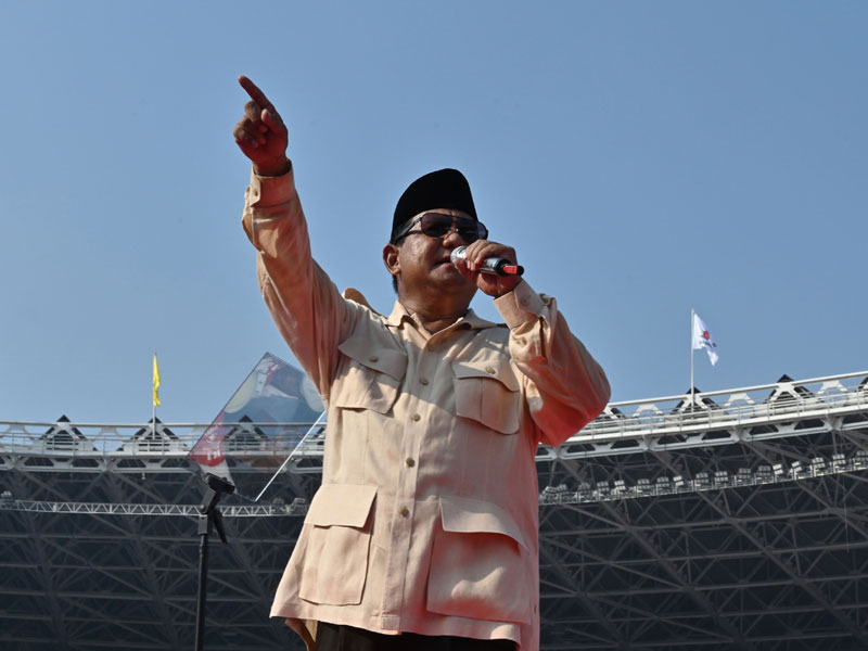 Calon Presiden nomor urut 02 Prabowo Subianto.