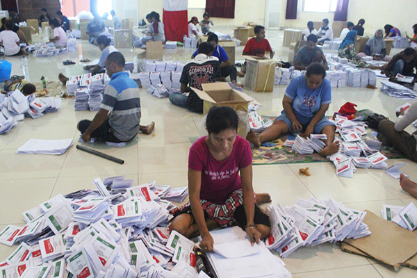 Penyortiran dan Pelipatan Surat Suara