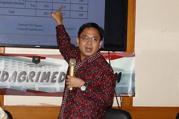 Direktur Eksekutif Indikator Politik Indonesia Burhanuddin Muhtadi