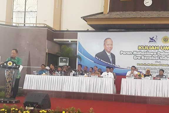 Menristekdikti, M Nasir saat ceramah umum 