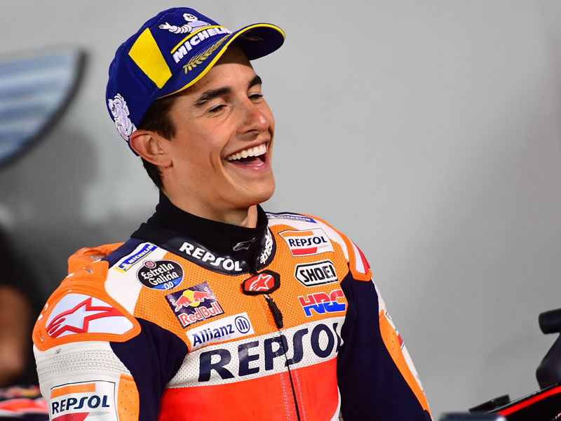 Pembalap Repsol Honda Marc Marquez.