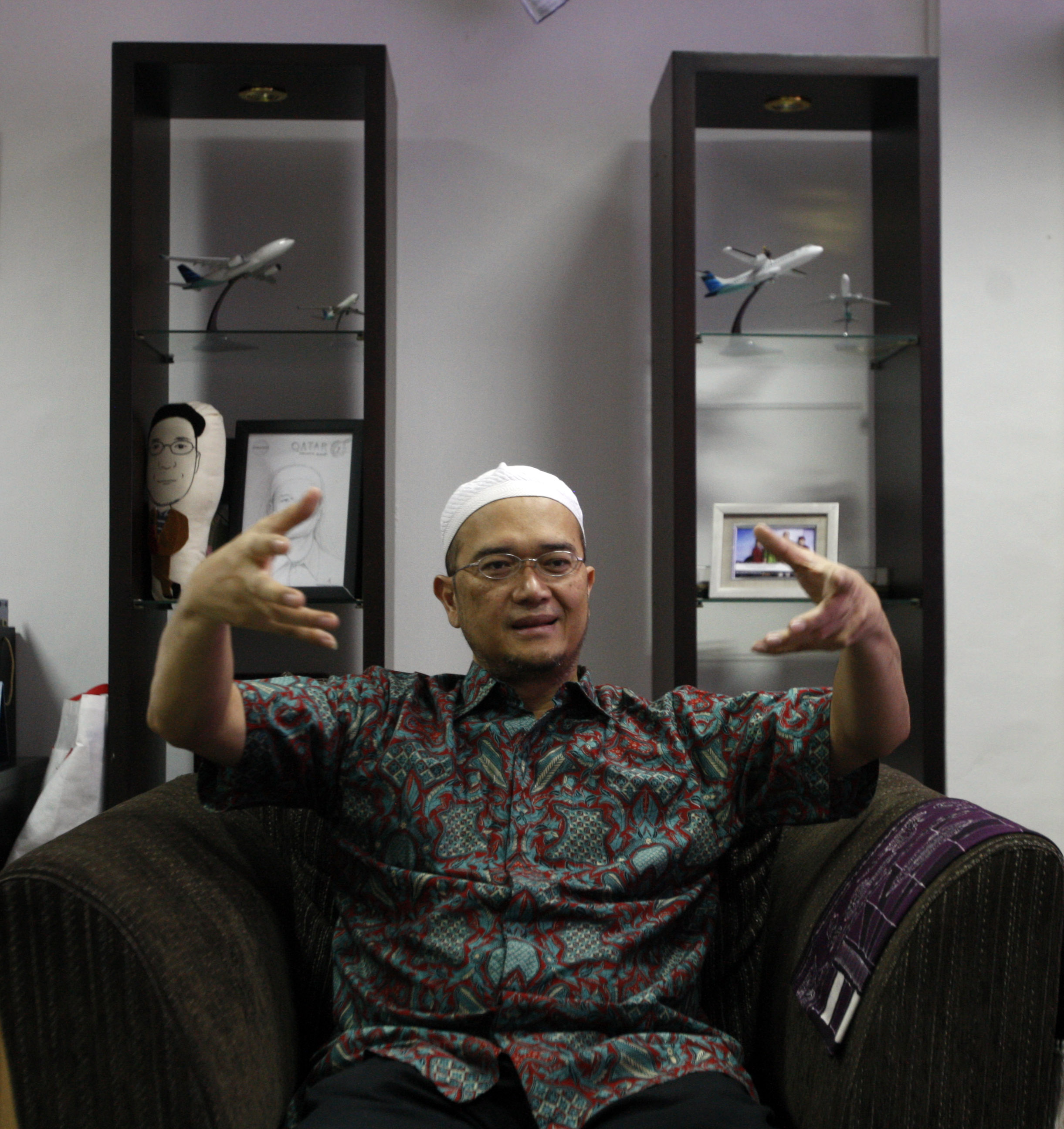 Ketua Umum Sarikat Penyelenggara Umrah dan Haji Indonesia (Sapuhi) Syam Resfiadi