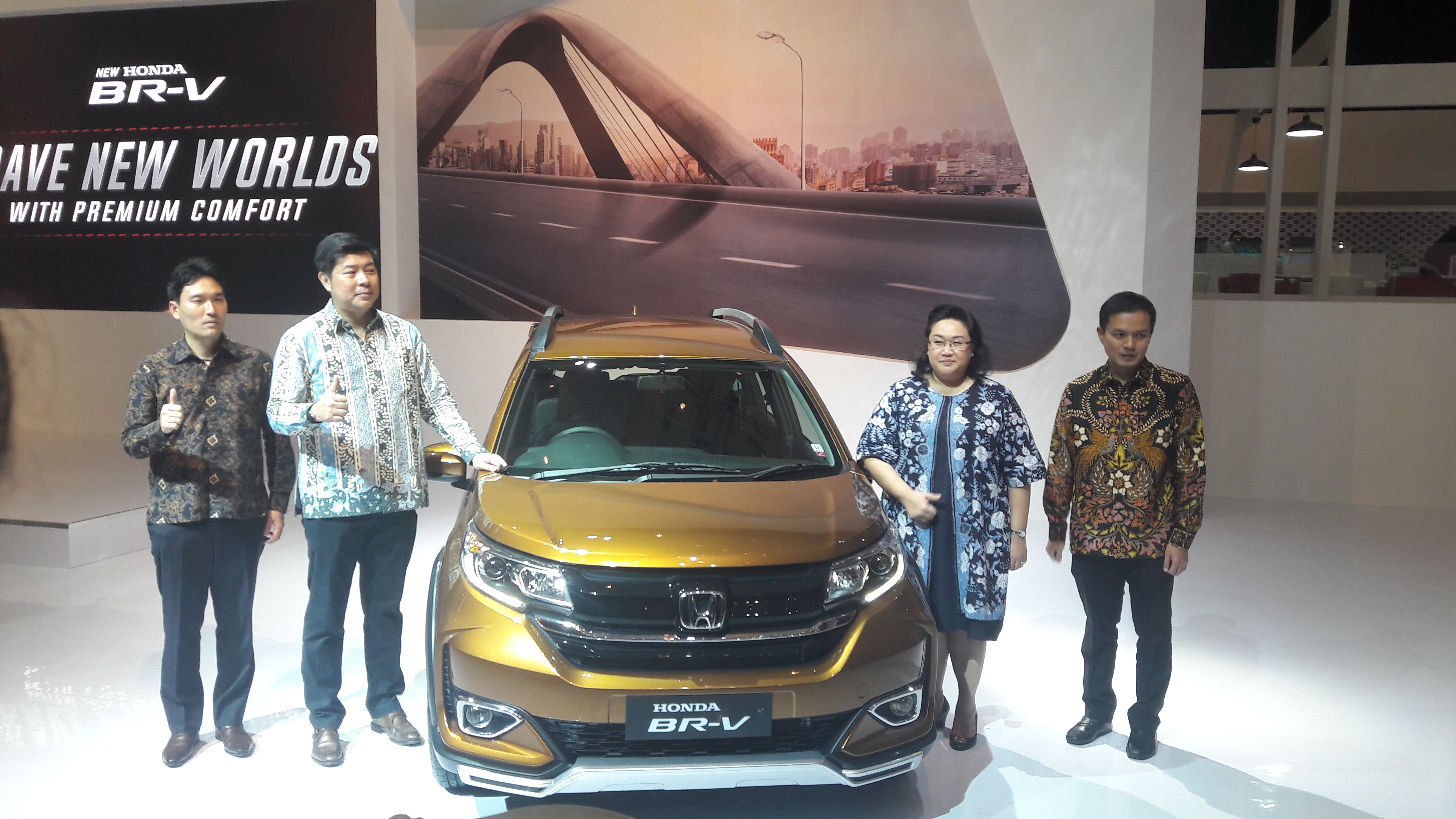 New BR-V pada perhelatan Telkomsel Indonesia Internasional Motor Show (IIMS) 2019 di JIExpo Kemayoran, Jakarta, Kamis (29/4).